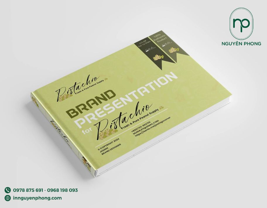 Mẫu logo ngũ cốc in trên catalogue